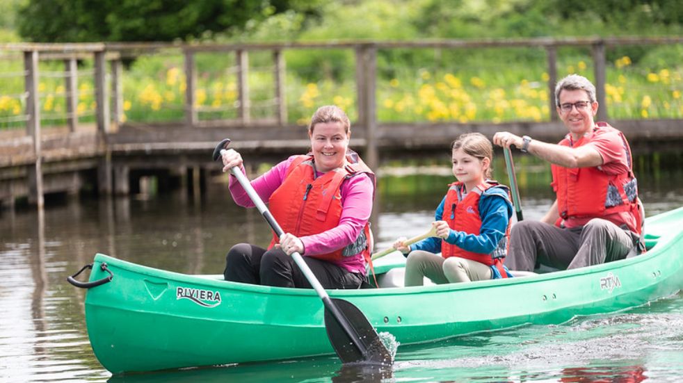 family canoeing